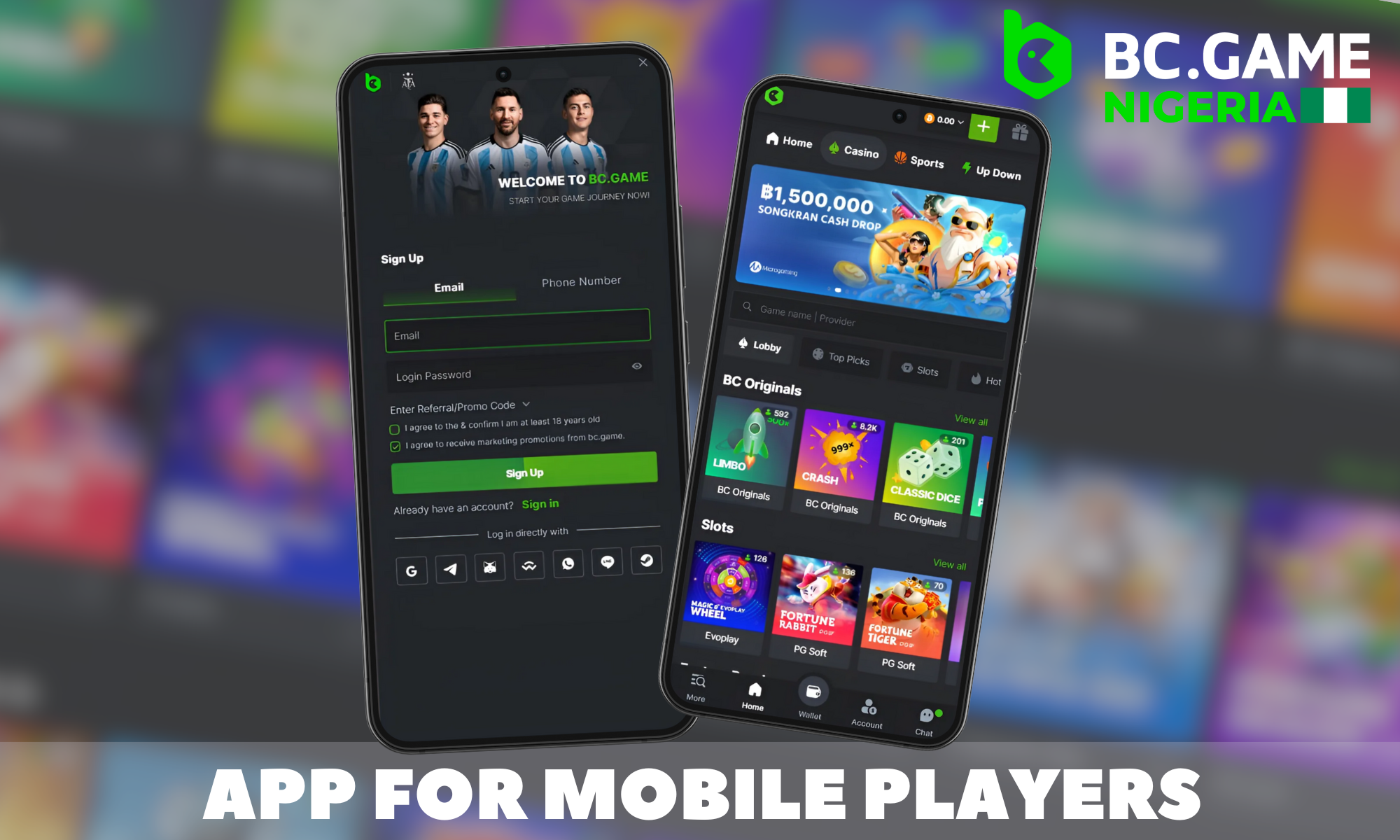 BC Game offers access to the BC Game app for players from Nigeria for free