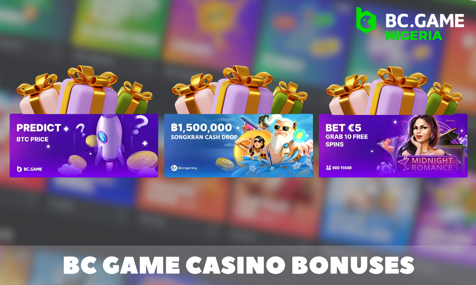 BC Game players can claim a variety of bonuses, including a welcome offer