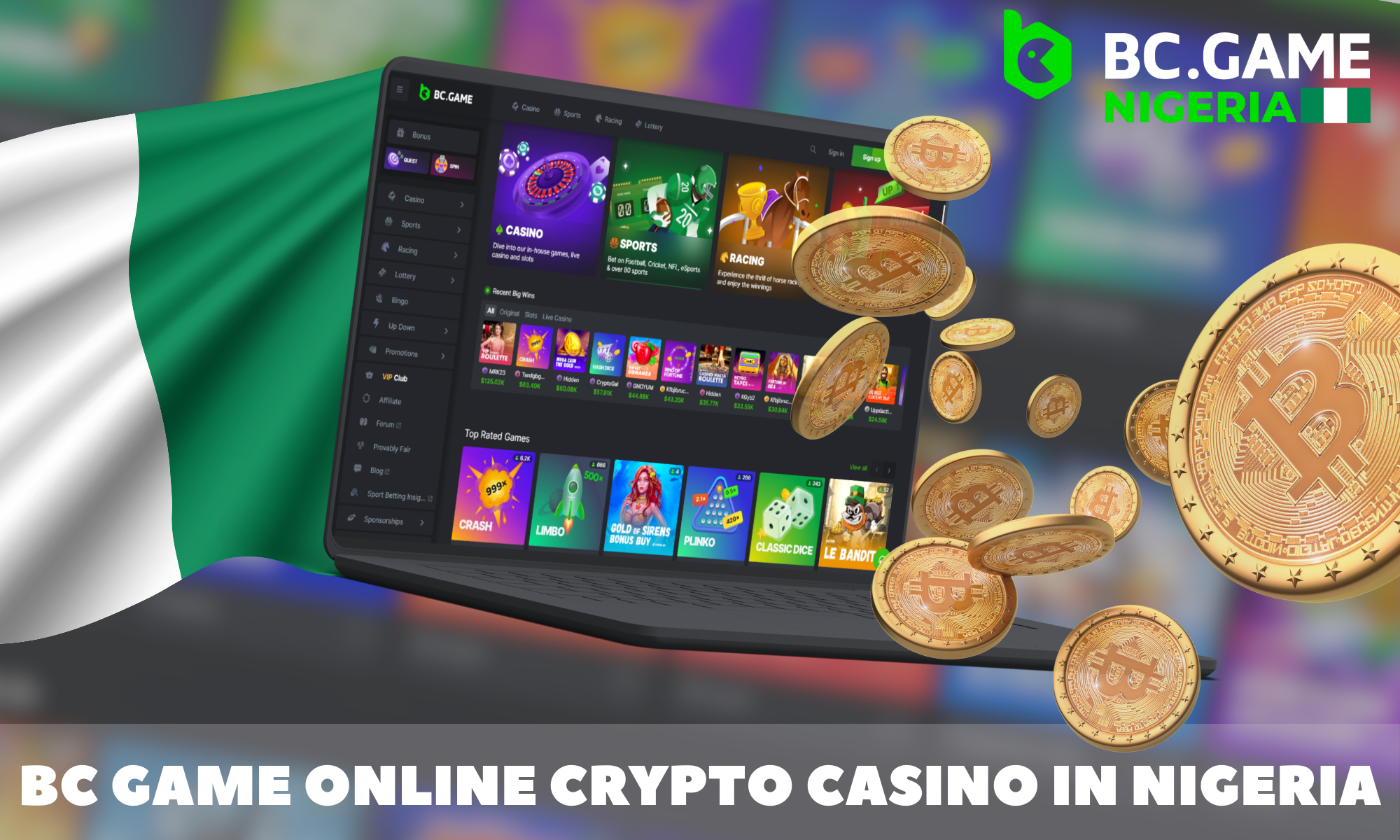 BC Game Cryptocurrency Casino Available for Nigerian Players 24/7