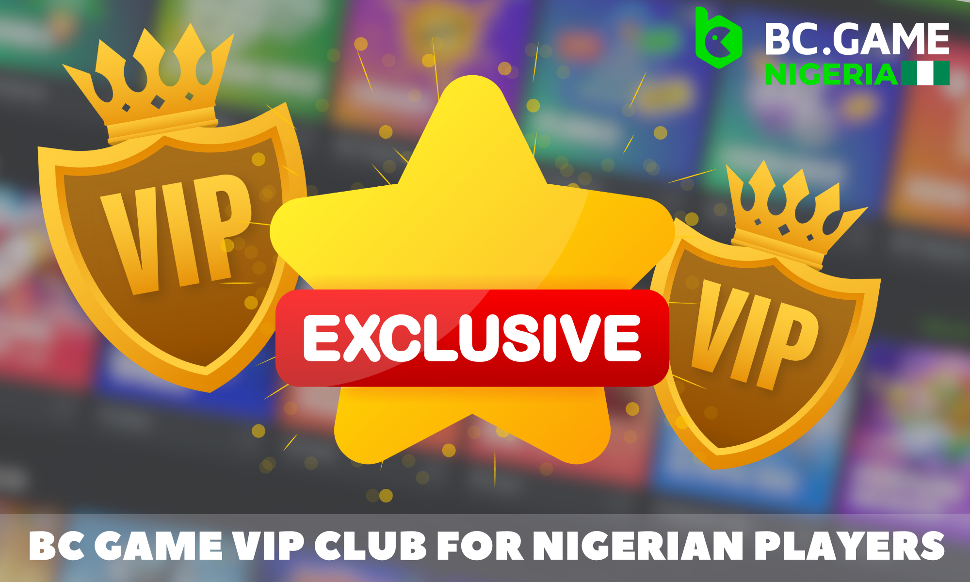 BC Game VIP Club is available for players from Nigeria