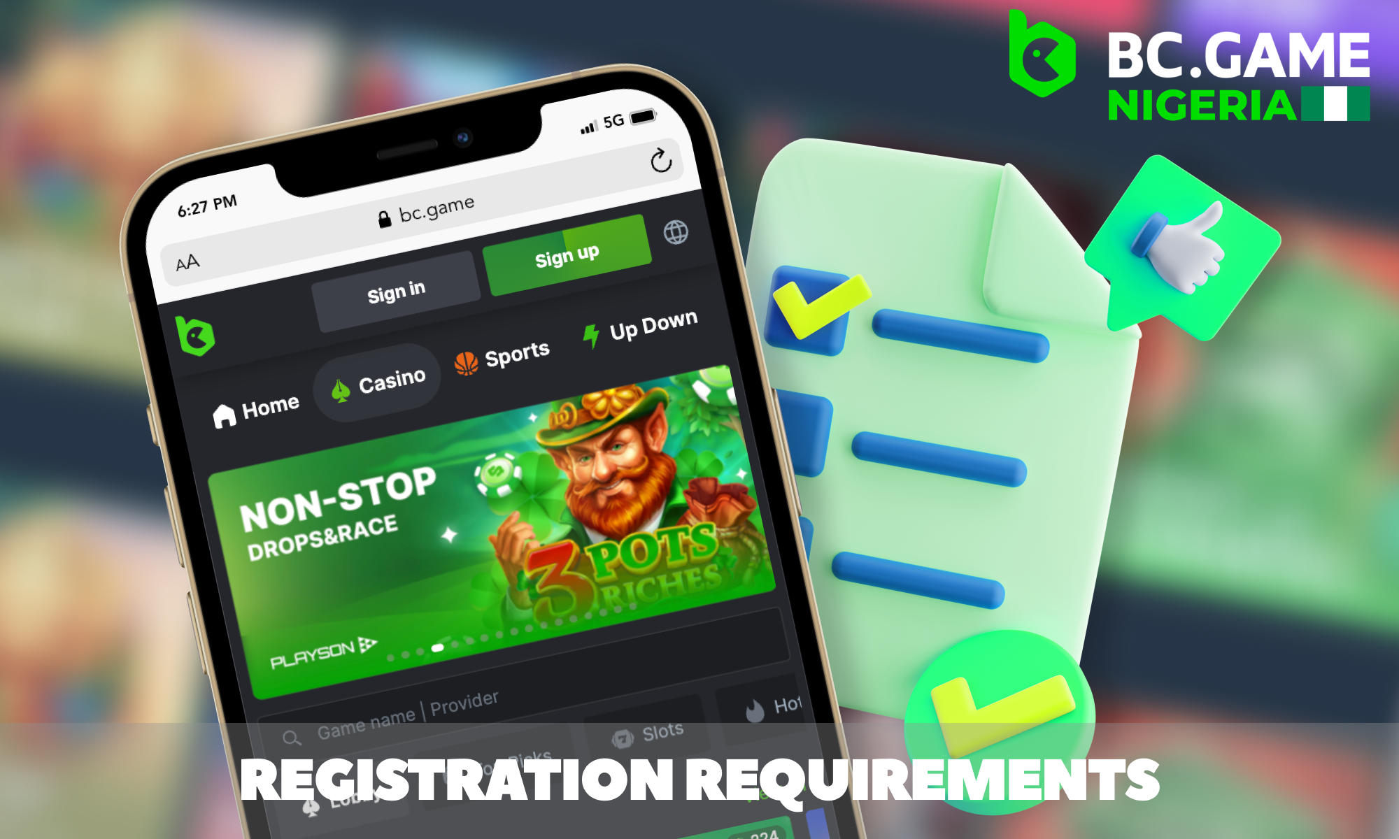 Registration Requirements - BC Game Nigeria
