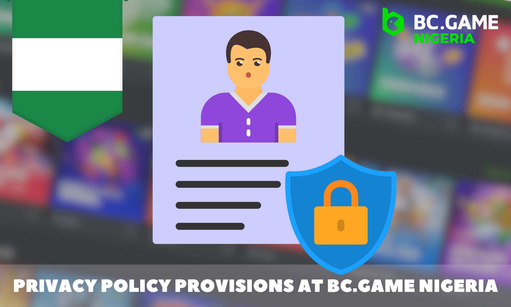 BC.GAME Nigeria protects users' personal data and adheres to the privacy policy