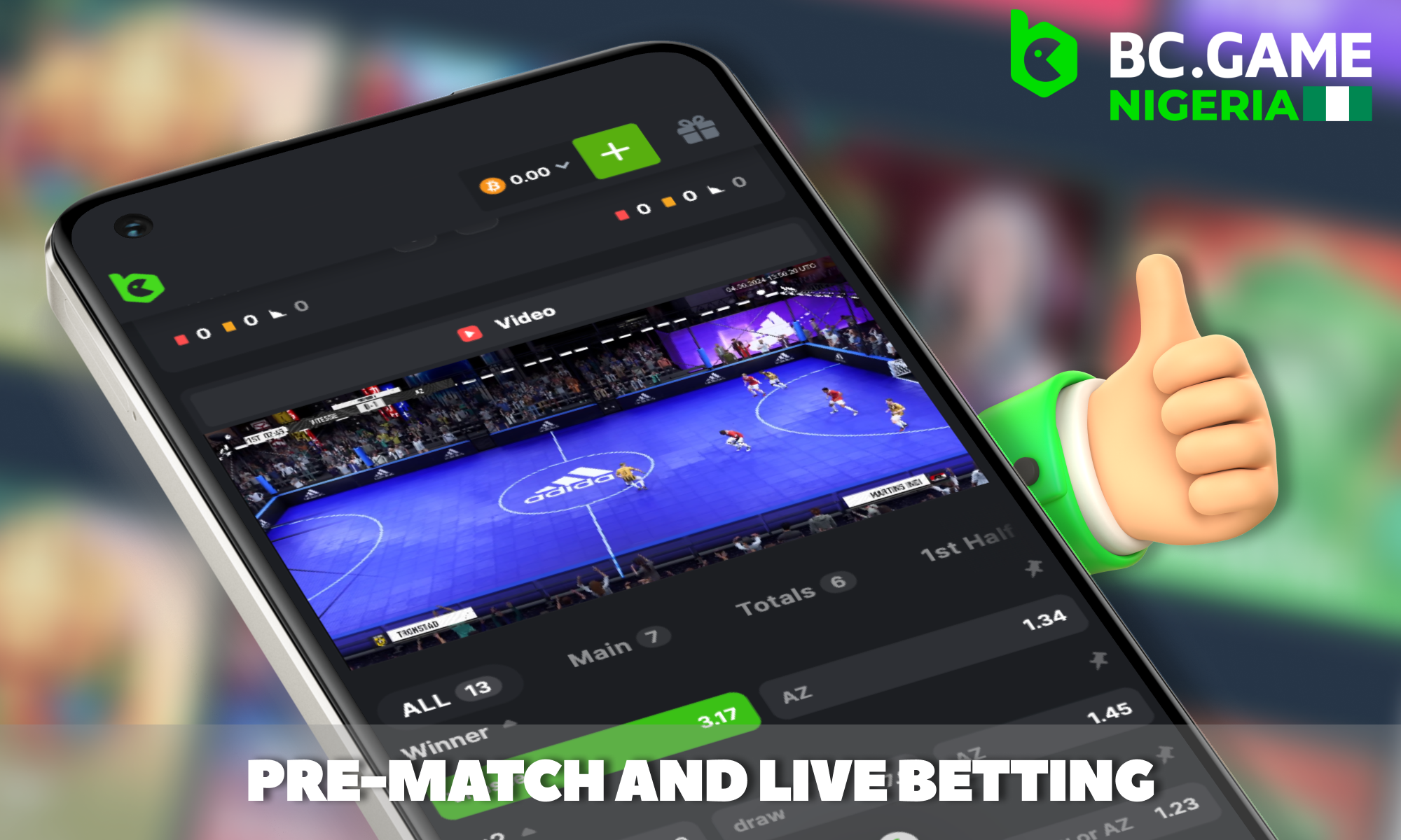 Live betting for Nigerians at BC Game