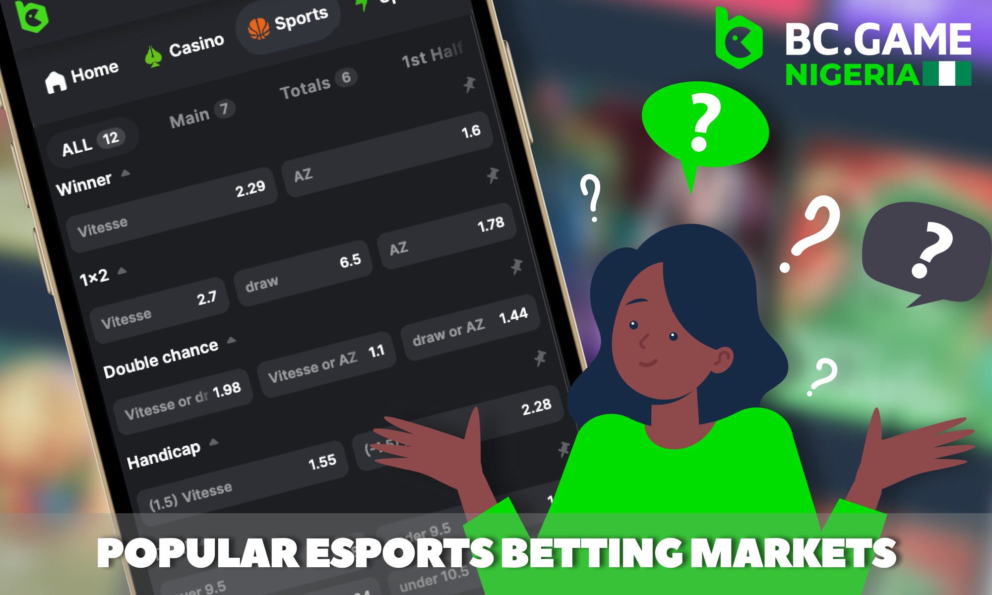 Popular esports markets for bettors from Nigeria - BC Game