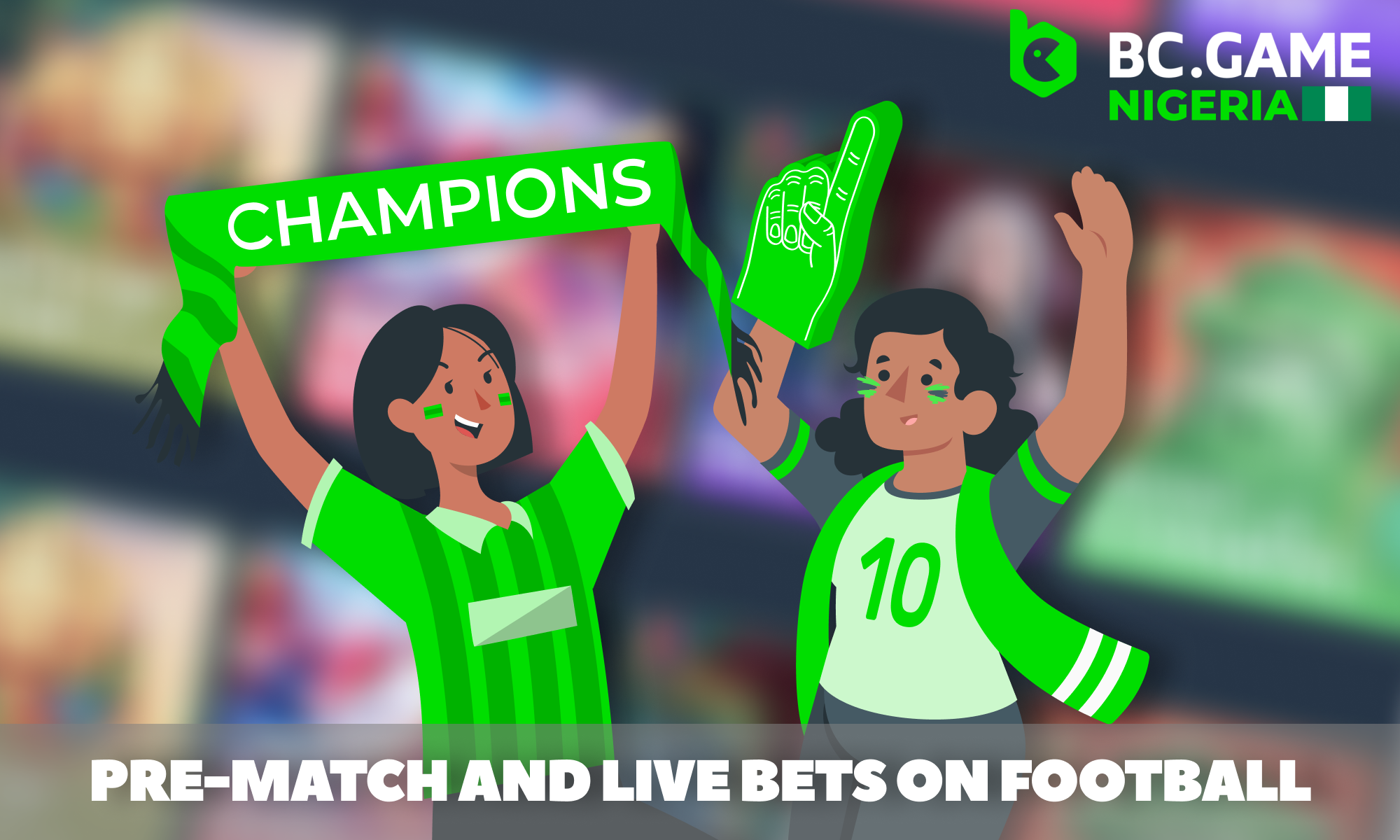Live betting on football at the BC Game Nigeria site