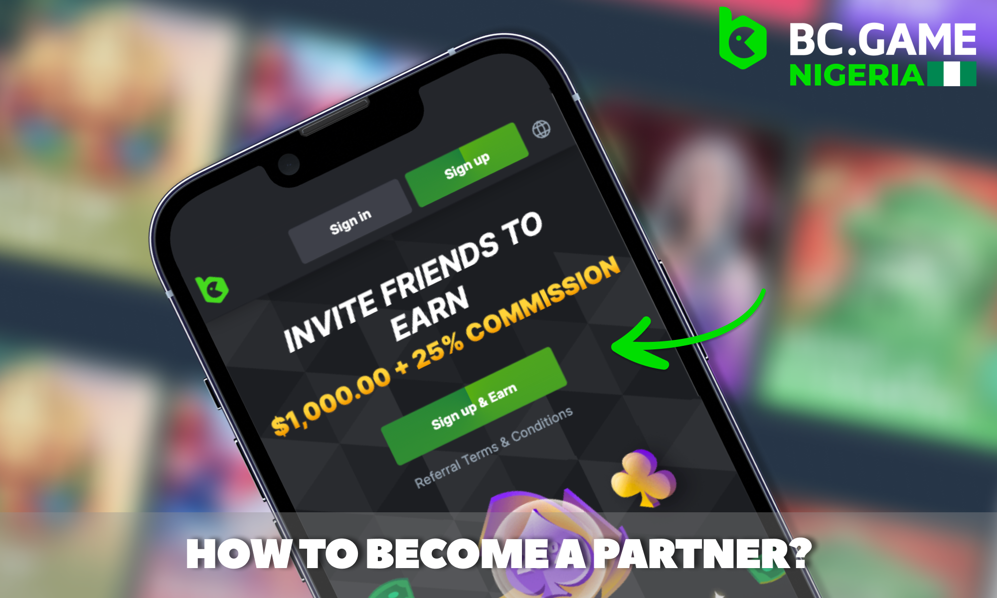 How people from Nigeria can become a partner of BC Game