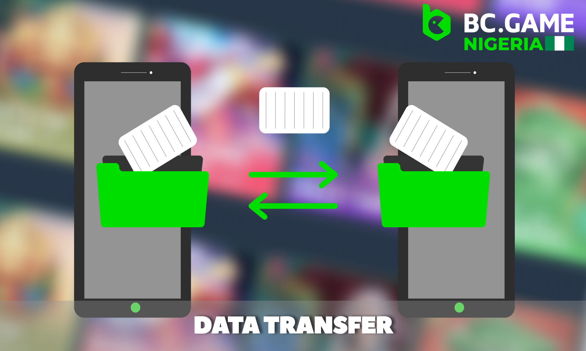 BC Game in Nigeria - data transfer