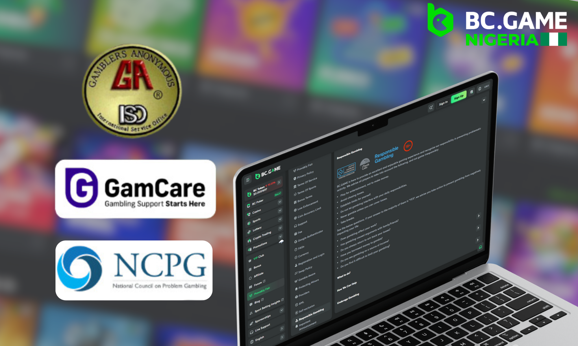 Additional help for BC Game players and bettors from Nigeria