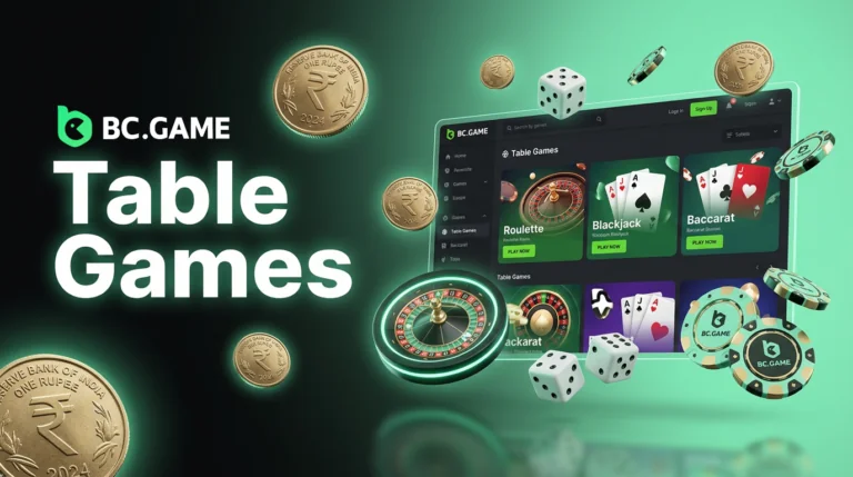 Table games library for Indian users at BC Game
