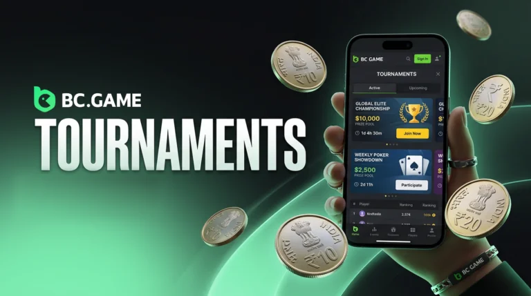 Join BC.Game tournaments to compete for prizes in India.