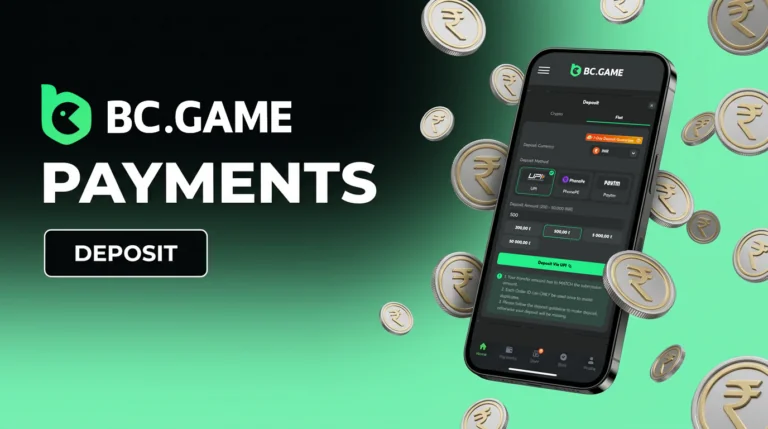 BC.Game banking options for Indian players with secure deposit and withdrawal methods for online gaming.