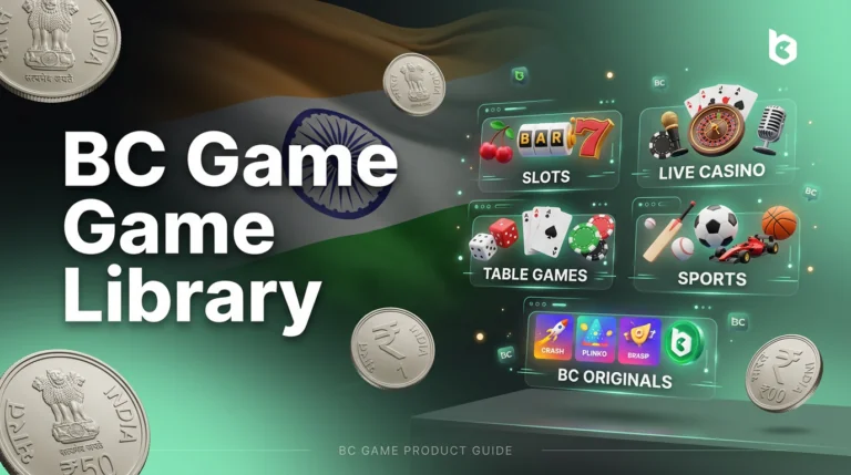 Explore game categories on BC.Game with diverse casino entertainment for users across India.